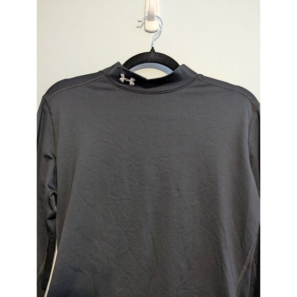 Under Armour Womens Black ColdGear Mock Fitted Shirt Size Large Long Sleeve - Picture 5 of 9